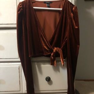 Forever 21 velvet top!